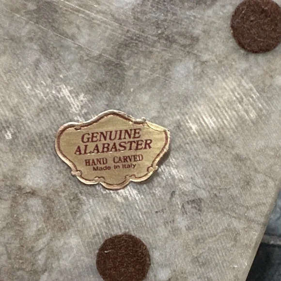 Vintage Genuine Alabaster Bookend Handcarved in Italy - Picture 4 of 4